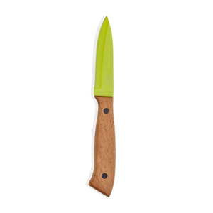 Zielony nóż z drewnianą rączką The Mia Cutt, dł. 9 cm