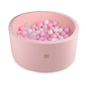 Różowy basen dla dzieci z 300 piłkami MeowBaby Powder, ø 90x40 cm