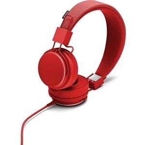 Czerwone słuchawki nauszne z mikrofonem Urbanears PLATTAN II Tomato