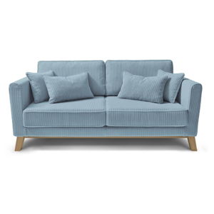 Jasnoniebieska trzyosobowa sofa Bobochic Paris DOBLO