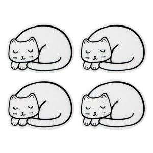 Zestaw 4 podkładek w kształcie kota Sass & Belle Cutie Cat