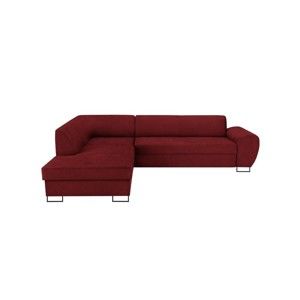 Czerwony narożnik rozkładany ze schowkiem Kooko Home XL Left Corner Sofa Piano Puro