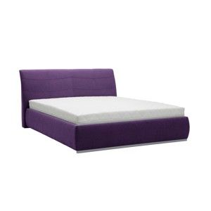 Fioletowe łóżko 2-osobowe Mazzini Beds Luna, 160x200 cm