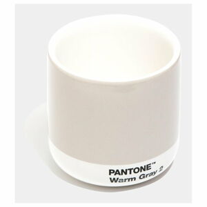 Jasnoszary ceramiczny termokubek Pantone Cortado, 175 ml