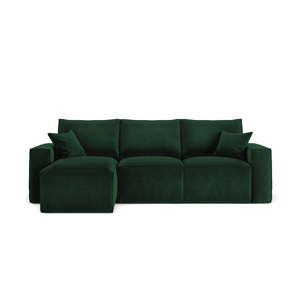 Zielona narożna sofa Cosmopolitan Design Florida, lewostronna