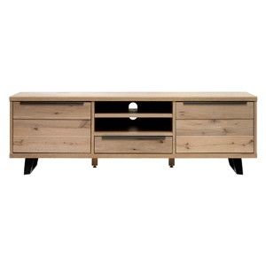 Szafka pod TV z drewna białego dębu Unique Furniture Novara