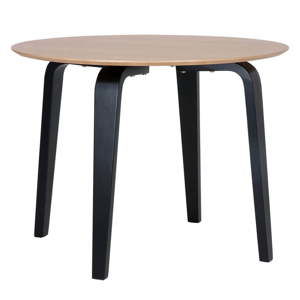 Brązowy stół do jadalni z czarną konstrukcją sømcasa Nora, ø 100 cm