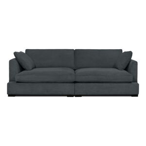 Szara sztruksowa sofa 236 cm Mobby – Scandic