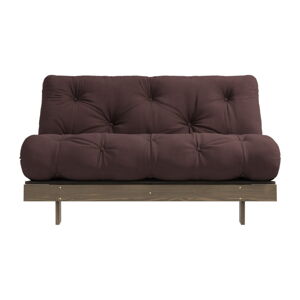 Ciemnobrązowa rozkładana sofa 160 cm Roots – Karup Design
