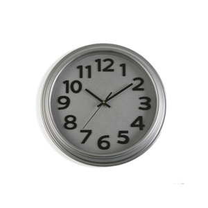 Szary zegar ścienny Versa In Time, ⌀ 32,7 cm