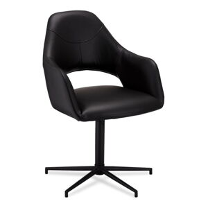 Czarne krzesła zestaw obrotowe 2 szt. Luna – Furnhouse