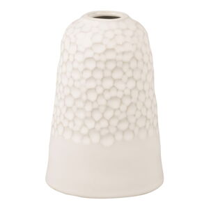 Biały ceramiczny wazon PT LIVING Carve, wys. 18,5 cm