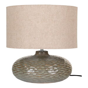 Khaki lampa stołowa ceramiczna z tekstylnym kloszem (wysokość 44 cm) Oldham – House Nordic