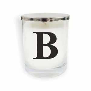 Biało-czarna świeczka North Carolina Scandinavian Home Decors Monogram Glass Candle B