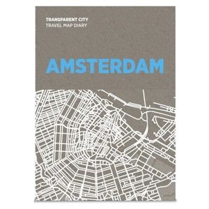 Mapa z kartkami na notatki Palomar Transparent City Amsterdam