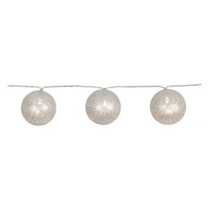 Girlanda świetlna LED w kolorze srebra w kształcie bombek Best Season Jolly, 10 lampek, dł. 1,35 m