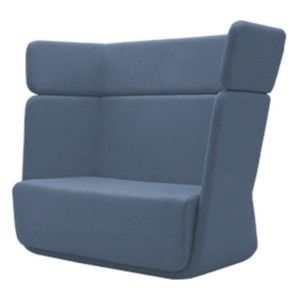 Niebieski fotel Softline Basket Vision Blue
