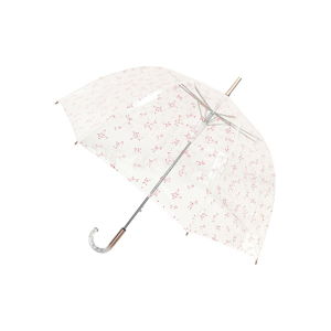 Damski przezroczysty parasol odporny na wiatr Ambiance Pink Constellation, ⌀ 85 cm