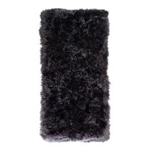 Czarny dywan z owczej skóry Royal Dream Zealand Natur, 140x70 cm