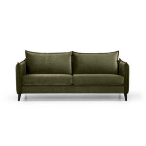 Zielona aksamitna sofa Scandic Leo, 208 cm