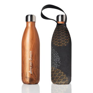 Podróżna butelka termiczna z pokrowcem BBBYO Cele Woodgrain, 750 ml