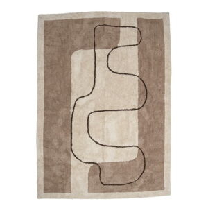 Brązowy/beżowy bawełniany dywan 150x215 cm Bet – Bloomingville