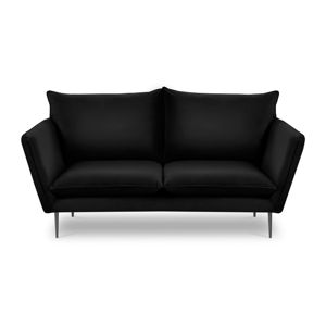 Czarna aksamitna sofa Mazzini Sofas Acacia, dł. 175 cm