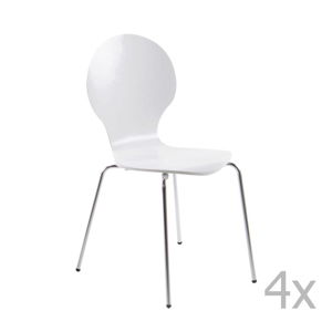 Zestaw 4 białych krzeseł Actona Marcus Dining Chair
