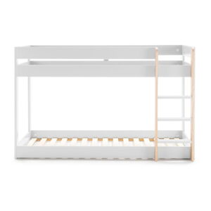 Białe piętrowe łóżko dziecięce 90x190 cm Angel – Marckeric