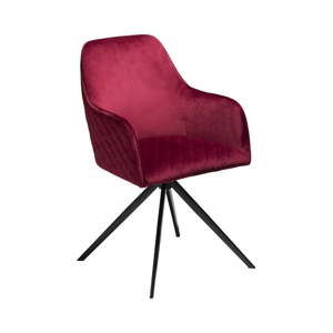 Czerwone krzesło z podłokietnikami DAN–FORM Denmark Twine Velvet