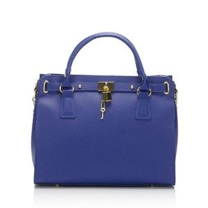 Niebieska torebka skórzana Giulia Massari Blue