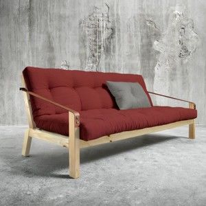 Sofa rozkładana Karup Poetry Natural/Passion Red/Granite Grey