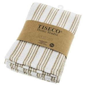 Komplet 4 beżowych bawełnianych ścierek Tiseco Home Studio, 50x70 cm