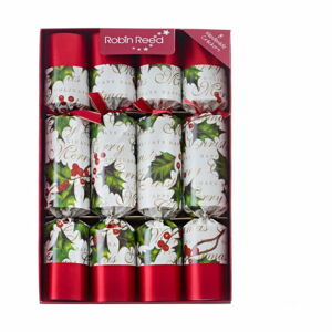 Zestaw 8 świątecznych crackerów Robin Reed Bow & Berries