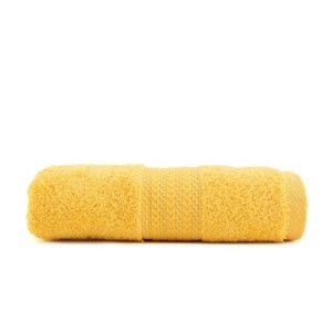 Żółty ręcznik z czystej bawełny Sunny, 50x90 cm