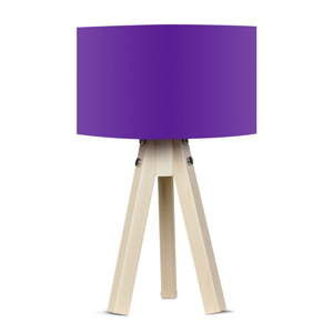 Lampa stołowa z fioletowym abażurem Kate Louise Naturel