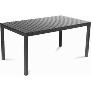 Czarny stół ogrodowy Fieldmann, 153x90 cm