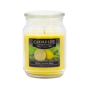 Świeczka w szkle o zapachu cytrynowej bazylii Candle-Lite, 110 h
