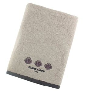 Kremowy ręcznik kąpielowy Marie Claire Shimmer, 70x140 cm