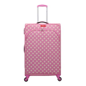 Różowa walizka z 4 kółkami Lollipops Jenny, wys. 77 cm