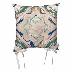 Poduszka na krzesło z mikrowłókna Mike & Co. NEW YORK Honey Abstract, 43x43 cm