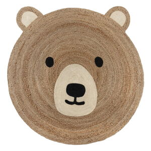 Naturalny dywan dziecięcy z juty 100x100 cm Bertie Bear – Flair Rugs