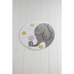 Dywanik łazienkowy Confetti Bathmats Buyuk Fil Yuvarlak Grey, ⌀ 90 cm