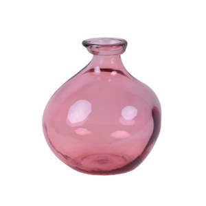 Różowy wazon ze szkła z recyklingu Ego Dekor Simplicity, wys. 18 cm