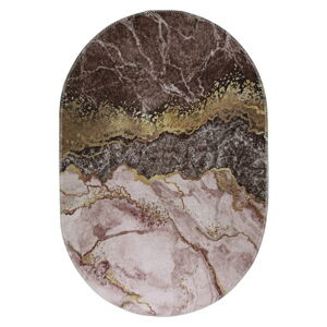 Dywan odpowiedni do prania w brązowo-złotym kolorze 60x100 cm – Vitaus