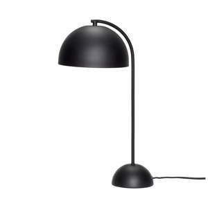 Czarna metalowa lampa stołowa Hübsch Puro