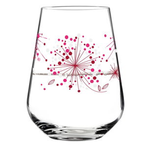 Szklanka ze szkła kryształowego Ritzenhoff Veronique Jacquart Red, 540 ml