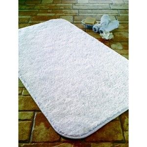 Biały dywanik łazienkowy z bawełny Confetti Bathmats Calypso, 57x100 cm