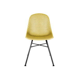 Żółte krzesło Leitmotiv Diamond Mesh