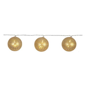 Girlanda świetlna LED w kolorze złota w kształcie bombek Best Season Jolly, 10 lampek, dł. 1,35 m